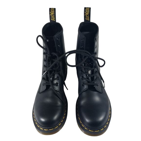 NWOT! DOC MARTENS! BLACK GENUINE LEATHER CHUNKY SOLE LACE-UP ANKLE BOOTS! SZ 7M - Picture 4 of 10